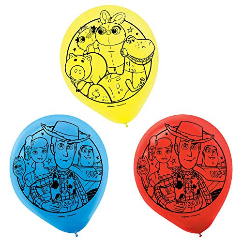 amscan Toy Story 4" Assorted Printed Latex Party Balloons, 6 Ct.