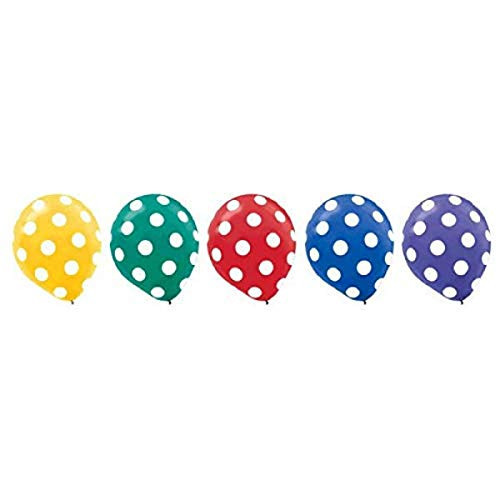 amscan Polka Dots Print Latex Balloons | Party Decor | 120 Ct.