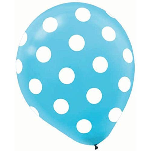 amscan Caribbean Polka Dots Party Balloons, 12", 72 Ct.