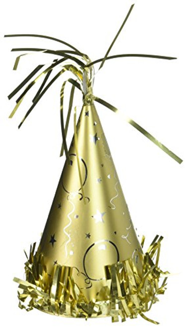 amscan Metalic Party Hat Balloon Weight | Gold | Party Decor | 12 Ct. amscan Metalic Party Hat Balloon Weight | Gold | Party Decor | 12 Ct.