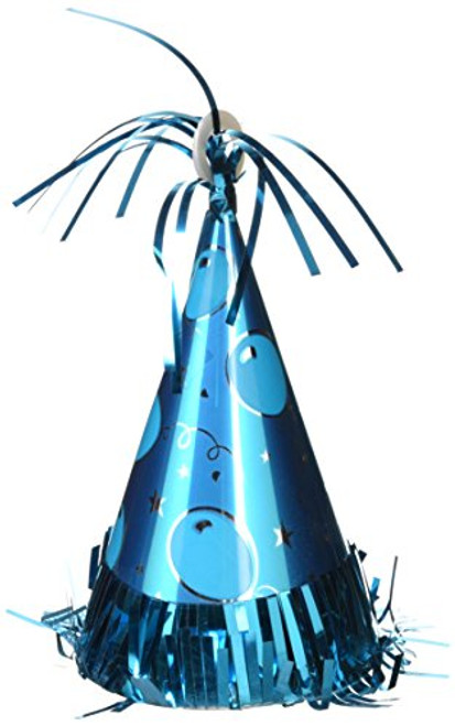 amscan Metallic Party Hat Balloon Weight | Caribbean Blue | Party Decor | 12 Ct. amscan Metallic Party Hat Balloon Weight | Caribbean Blue | Party Decor | 12 Ct.