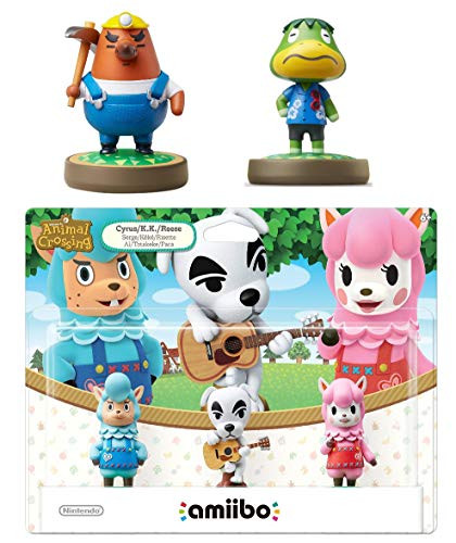 Animal Crossing Series 3-Pack Amiibo (Animal Crossing Series) - Mr. Resetti - Kapp'n Amiibo Bundle for Nintendo Switch - 3DS - Wii U (Bulk Packaging)