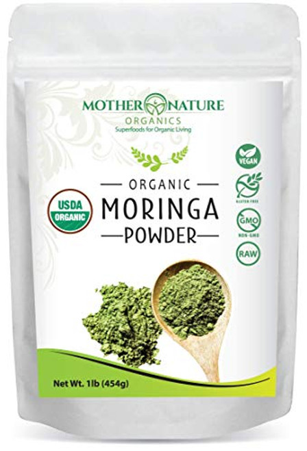 Organic Moringa Oleifera Leaf Powder - Perfect for Smoothies, Drinks, Tea & Recipes - 100% Raw from India - 16oz (1 Pound) - Vegan, Gluten-Free Organic Moringa Oleifera Leaf Powder - Perfect for Smoothies, Drinks, Tea & Recipes - 100% Raw from India - 16oz (1 Pound) - Vegan, Gluten-Free