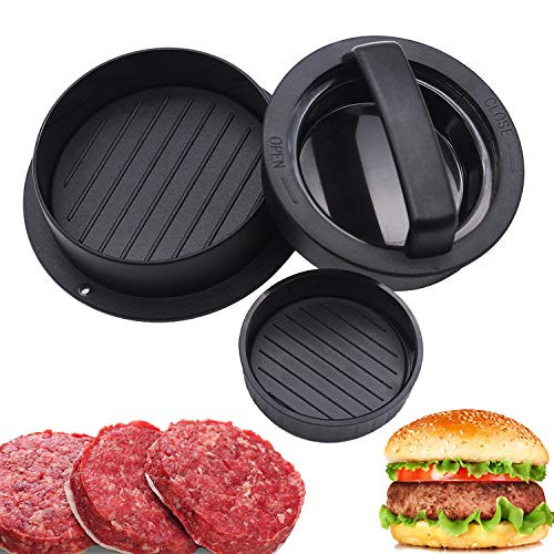 GPYG Burger Press Hamburger Patty Maker Slider Press Stuffed Burger Patty Press Regular Burger Patties Cookery Mold 3 in 1 Non Stick Kitchen Barbecue Tool