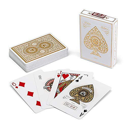 SYNCSPIKE Artisans Playing Cards Deck & Clear Protective Playing Cards, A Luxury Playing Cards Deck fro Card Games, Magic Trick and cardistry (White Artisan)