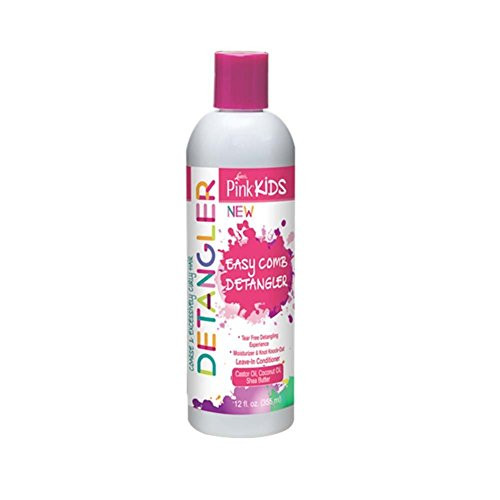 Luster's Pink Kids Easy Comb Detangler, 12 Ounce Made with Castor Oil, Coconut Oil and Shea Butter.