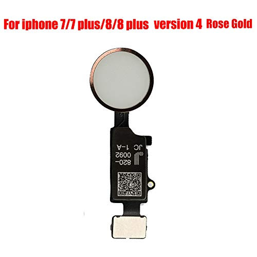 Afeax Compatible with Apple iPhone Home Button Main Key Flex Cable Replacement for iPhone 7/7 Plus and iPhone 8/iPhone 8 Plus (Rose Gold) Version 4