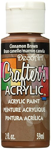 DecoArt DCA12-3 Crafter's Acrylic Paint, 2-Ounce, Cinnamon Brown