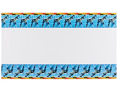 American Greetings Plastic Table Cover for Arts & Crafts, Batman Party Supplies (1-Count)