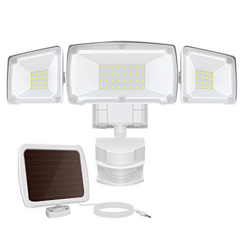 Solar Lights Outdoor, BEACON Solar Motion Sensor Light Outdoor, Super Bright Led Security Lights 1500LM 6000K IP65 Waterproof Solar Flood Lights with 3 Adjustable Head for Garage, Pathway, Backyard Solar Lights Outdoor, BEACON Solar Motion Sensor Light Outdoor, Super Bright Led Security Lights 1500LM 6000K IP65 Waterproof Solar Flood Lights with 3 Adjustable Head for Garage, Pathway, Backyard