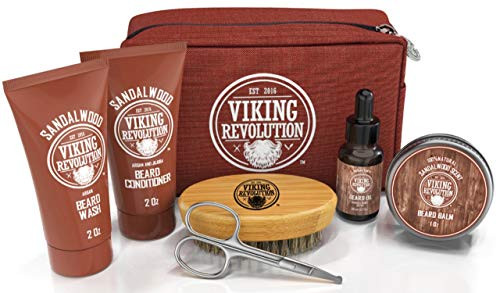 Beard Care Kit for Men Gift- Beard Grooming Kit Contains Travel Size Beard Oil, Beard Balm, Beard Shampoo & Conditioner, Beard Brush and Grooming Scissors - Includes Travel Case (Sandalwood) Beard Care Kit for Men Gift- Beard Grooming Kit Contains Travel Size Beard Oil, Beard Balm, Beard Shampoo & Conditioner, Beard Brush and Grooming Scissors - Includes Travel Case (Sandalwood)