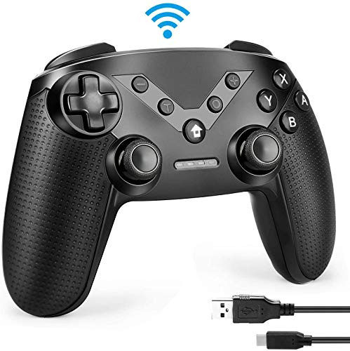 BestFire Switch Controller pro Wireless Controller for Nintendo Switch Games Bluetooth Gamepad Remote Joypad Compatible PC/PS3/ Android/Switch with Gyro Motion, Turbo and Dual Vibration, NFC, 3 D-pad