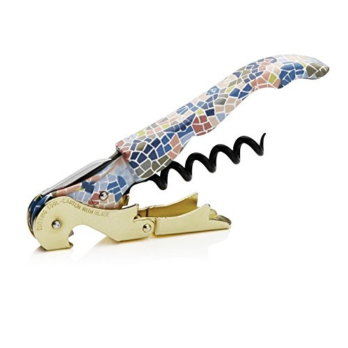 Pulltap's Genuine Collection Trencadis 500 Double-Hinged Lever Waiters Wine Corkscrew Bottle Opener