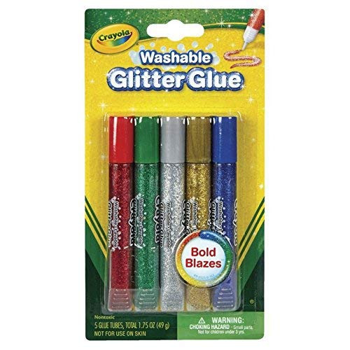 Crayola Washable Glitter Glue 5 ea (Pack of 3)