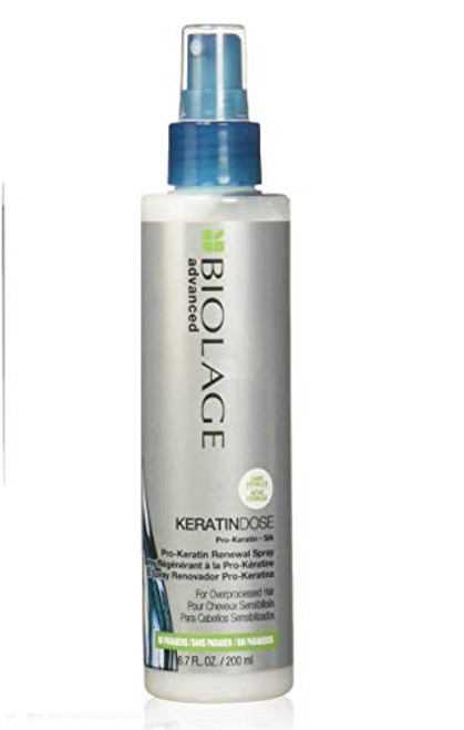 BIOLAGE Advanced Keratindose Pro-Keratin Renewal Spray | Restores Hair's Shine & Manageability | Paraben-Free | For Overprocessed, Damaged Hair | 6.8 Fl. Oz. BIOLAGE Advanced Keratindose Pro-Keratin Renewal Spray | Restores Hair's Shine & Manageability | Paraben-Free | For Overprocessed, Damaged Hair | 6.8 Fl. Oz.