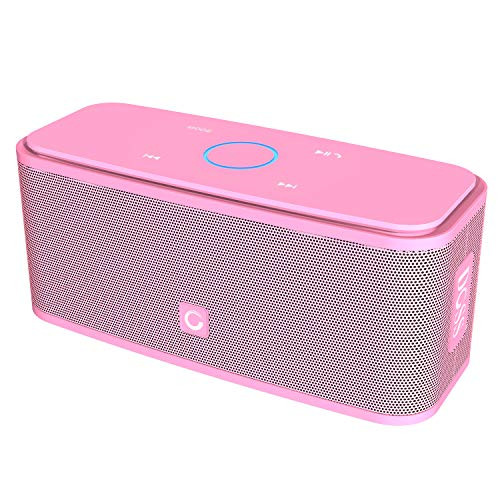 DOSS SoundBox Touch Portable Wireless Bluetooth Speakers with 12W HD Sound and Bass, 20H Playtime, Handsfree, Speakers for Home, Outdoor, Travel-Pink