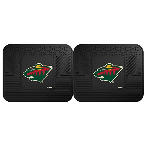 Fanmats 12397 NHL Minnesota Wild Rear Second Row Vinyl Heavy Duty Utility Mat, (Pack of 2) Fanmats 12397 NHL Minnesota Wild Rear Second Row Vinyl Heavy Duty Utility Mat, (Pack of 2)