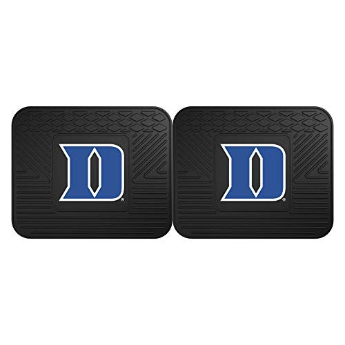 Fanmats 13218 Duke University Blue Devils Rear Second Row Vinyl Heavy Duty Utility Mat, (Pack of 2),Black,14"x17"