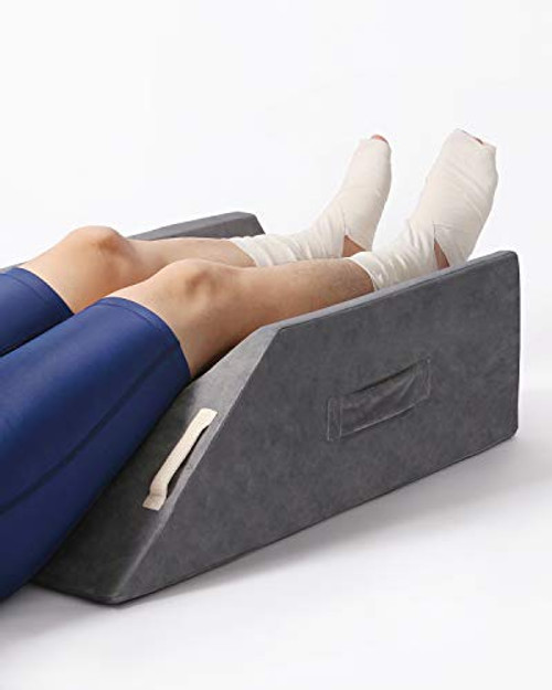 LightEase Post-Surgery Leg, Knee, Ankle Elevation Double Wedge Pillow, Memory Foam Leg Elevating Pillow for Injure, Sleeping, Foot Rest, Reduce Swelling LightEase Post-Surgery Leg, Knee, Ankle Elevation Double Wedge Pillow, Memory Foam Leg Elevating Pillow for Injure, Sleeping, Foot Rest, Reduce Swelling