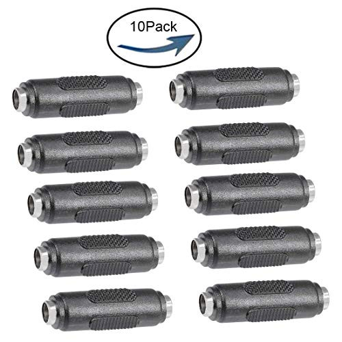 10PCS Lime2018 DC Female to Female Connector 5.5mm x 2.1mm 12V 5A Power Cable Jack Adapter?DC Power Jack Plug Adapter for CCTV Home Security Surveillance