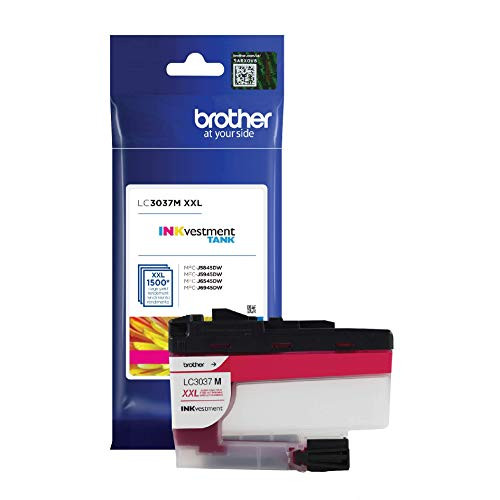 Brother Genuine LC3037M, Single Pack Super High-Yield Magenta INKvestment Tank Ink Cartridge, Page Yield Up to 1,500 Pages, LC3037, Amazon Dash Replenishment Cartridge Brother Genuine LC3037M, Single Pack Super High-Yield Magenta INKvestment Tank Ink Cartridge, Page Yield Up to 1,500 Pages, LC3037, Amazon Dash Replenishment Cartridge