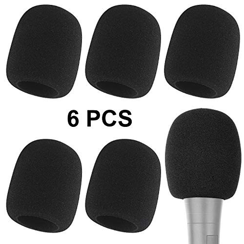 Microphone Cover - Foam Mic Covers Windscreen Suitable for Most Standard Handheld Microphone 6 PCS
