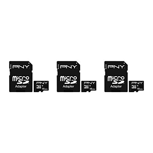 PNY 16GB Performance Class 4 microSDHC Flash Memory Card 3-Pack (P-SDU16G4X3-MP)