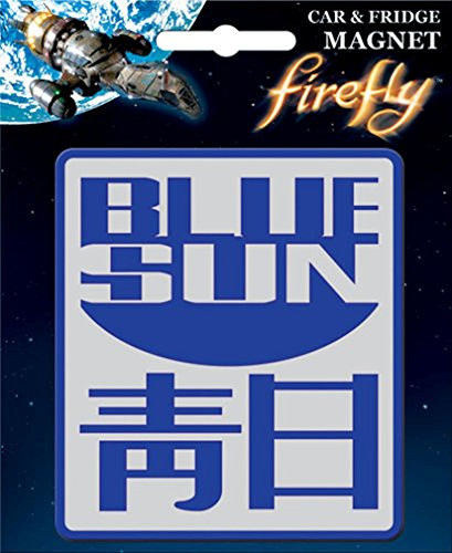 Ata-Boy Firefly Die-Cut Blue Sun Magnet for Cars, Refrigerators and Lockers