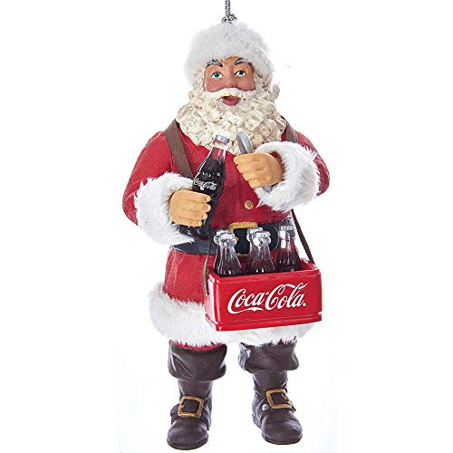 Kurt Adler Coca-Cola Santa Opening Coke Bottle Ornament
