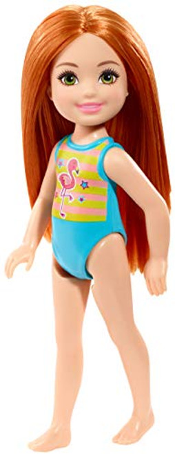 Barbie Club Chelsea Beach Doll, Flamingo Bathing Suit Barbie Club Chelsea Beach Doll, Flamingo Bathing Suit