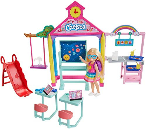 ?Barbie Club Chelsea Doll and School Playset, 6-Inch Blonde, with Accessories, Gift for 3 to 7 Year Olds ?Barbie Club Chelsea Doll and School Playset, 6-Inch Blonde, with Accessories, Gift for 3 to 7 Year Olds