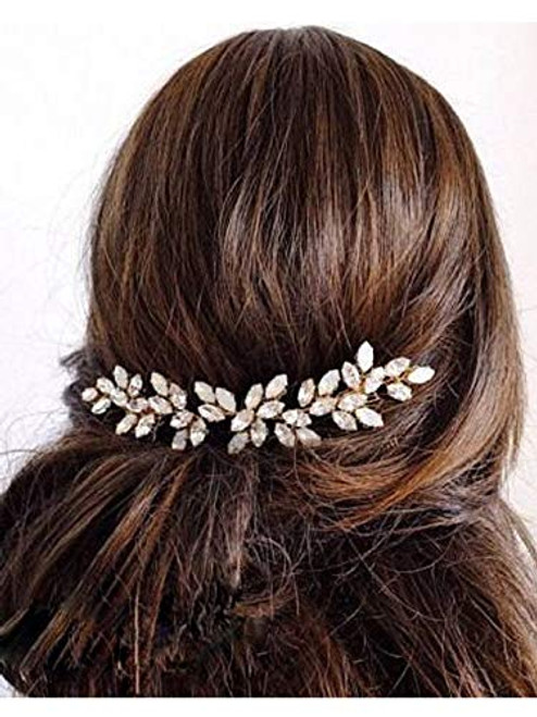 Unicra Bride Wedding Hair Comb Rhinestone Bridal Side Comb Crystal Hair Accessories for Women and Girls (Opal)