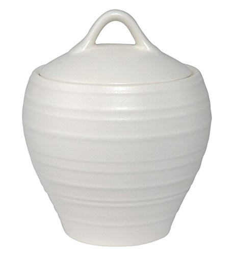 Mikasa Swirl White Covered Sugar Bowl, White