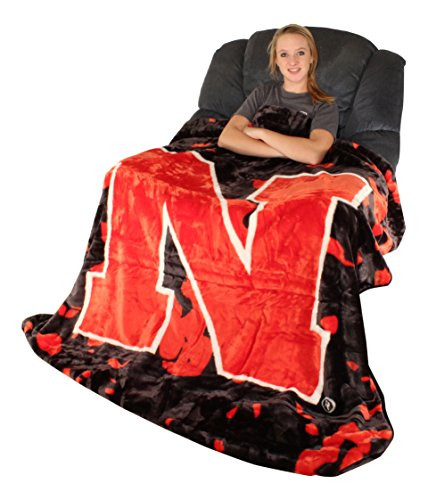 College Covers NCAA Rachel Throw Blanket, 63" x 86", Nebraska Cornhuskers