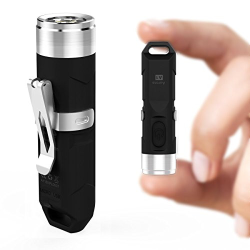 Led Flashlight Rechargeable 550 Lumens Mini Flashlight Led Waterproof Small Flashlight for Camping 4 Modes (Black)