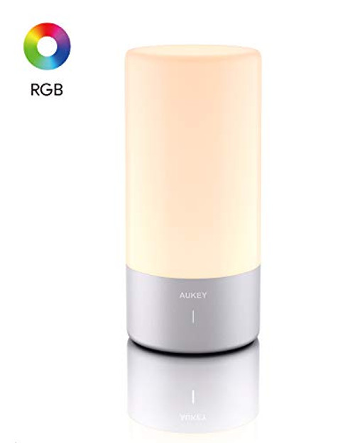 AUKEY Table Lamp Touch Sensor Bedside Lamp Color Changing RGB & Dimmable Warm White Light Night Light for or Bedrooms, Living Rooms and Office?2020 Updated Version? AUKEY Table Lamp Touch Sensor Bedside Lamp Color Changing RGB & Dimmable Warm White Light Night Light for or Bedrooms, Living Rooms and Office?2020 Updated Version?