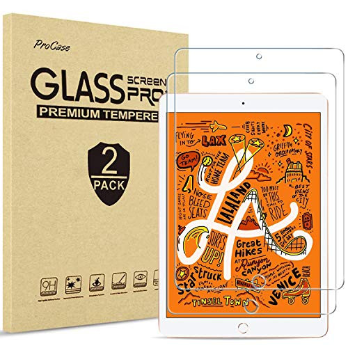 ProCase iPad Mini 4th and 5th Screen Protector, Tempered Glass Screen Film Guard Screen Protector for 7.9" Apple iPad Mini 5 2019 / iPad Mini 4 2015-2 Pack