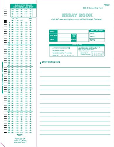 TEST-886E 886 E Compatible Testing Forms (50 Sheet Pack)