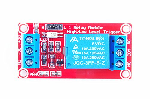 KNACRO 5V 1-way relay module With optocoupler 1-way relay Relay expansion board High and low trigger With LED warning lamp