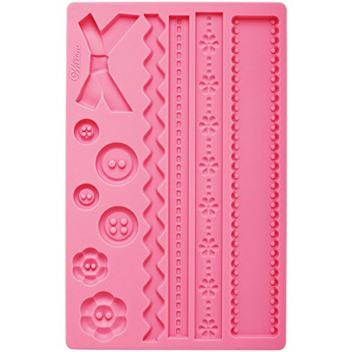 Wilton Silicone Ribbon and Fabric Fondant and Gum Paste Mold - Cake Decorating Supplies