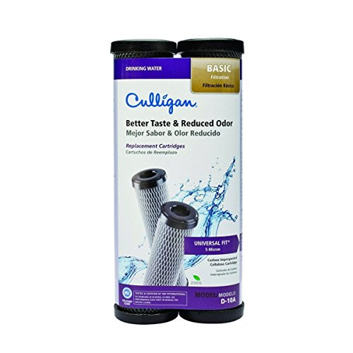 Culligan D-10A Level 1 Drinking Water Replacement Cartridge Carbon-Impregnated Cellulose 2 pack Size: 9.75 H x 2.5 W x 2.5 D Model: D-10A (Home & Kitchen)