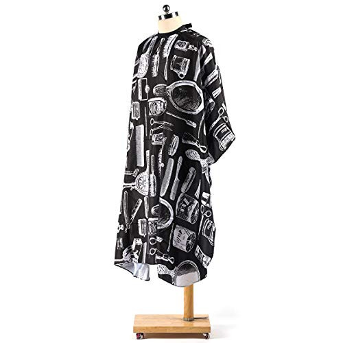 Coobi Professional Barber Cape - Salon Cape with Snap Closure - Nylon Hair Salon Cutting Cape Barber Hairdressing Cape 50" x 60"