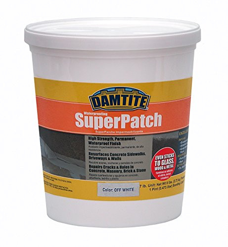 Damtite 04071 Off/White Super Patch Concrete Repair, 7 lb. Pail