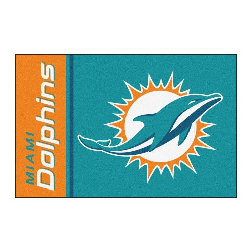 FANMATS NFL Miami Dolphins Nylon Face Starter Rug