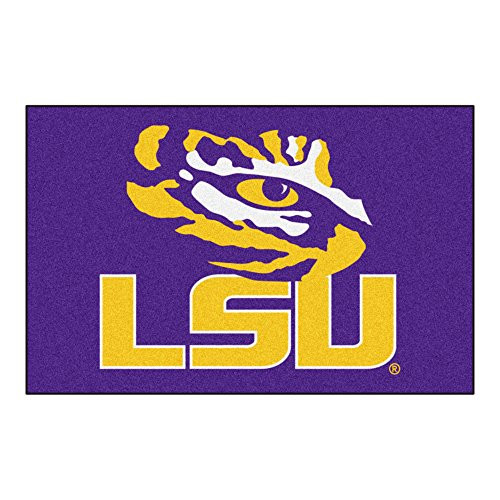 FANMATS NCAA Louisiana State University Tigers Nylon Face Starter Rug,Multi,19"x30" FANMATS NCAA Louisiana State University Tigers Nylon Face Starter Rug,Multi,19"x30"
