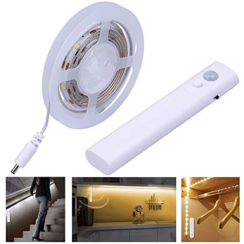 Ubanner Activated Bed Light, Flexible LED Strip Motion Sensor Night Light Bedside Lamp Illumination with Automatic Shut Off Timer (Warm Soft Glow) Ubanner Activated Bed Light, Flexible LED Strip Motion Sensor Night Light Bedside Lamp Illumination with Automatic Shut Off Timer (Warm Soft Glow)