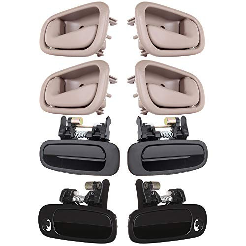 OCPTY Door Handles Exterior Interior Driver Passenger Side Replacement fit 1998-2002 Corolla Outside Inside Door Handles(8pcs)