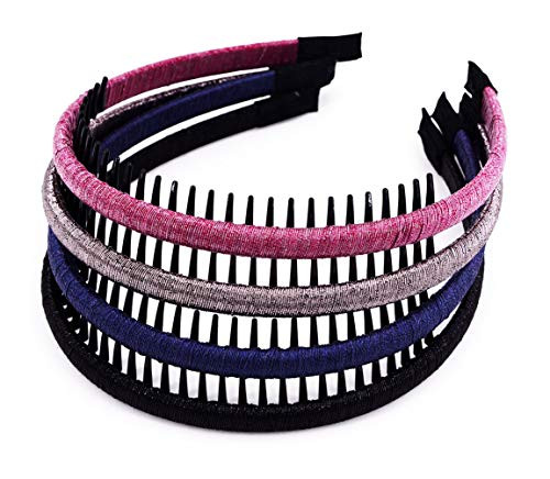 STHUAHE Woman/Girls Bohemia Style Series Silk and Protection Resin Teeth Comb Hair Hoop Hairband Headband Hair Accessories by Beauty Hair 4PCS (4 Color) STHUAHE Woman/Girls Bohemia Style Series Silk and Protection Resin Teeth Comb Hair Hoop Hairband Headband Hair Accessories by Beauty Hair 4PCS (4 Color)