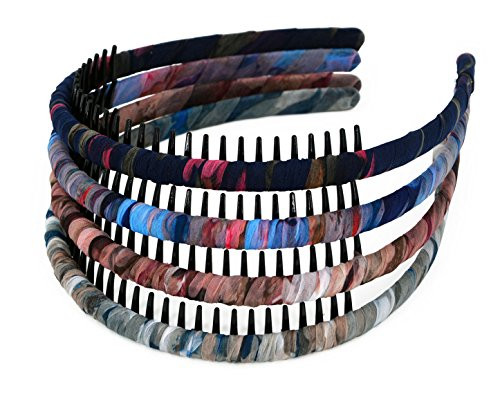 STHUAHE 4Pieces Woman/Girls Bohemia Style Series Silk and Protection Resin Teeth Comb Hair Hoop Hairband Headband Hair Accessories by Beauty Hair (4 Color) STHUAHE 4Pieces Woman/Girls Bohemia Style Series Silk and Protection Resin Teeth Comb Hair Hoop Hairband Headband Hair Accessories by Beauty Hair (4 Color)