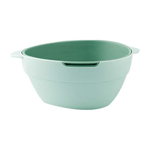 UPKOCH Rice Strainer Bowl Double Layer Rice Washing Basket Fruit Vegetable Washer Colander Drying Basket for Kitchen